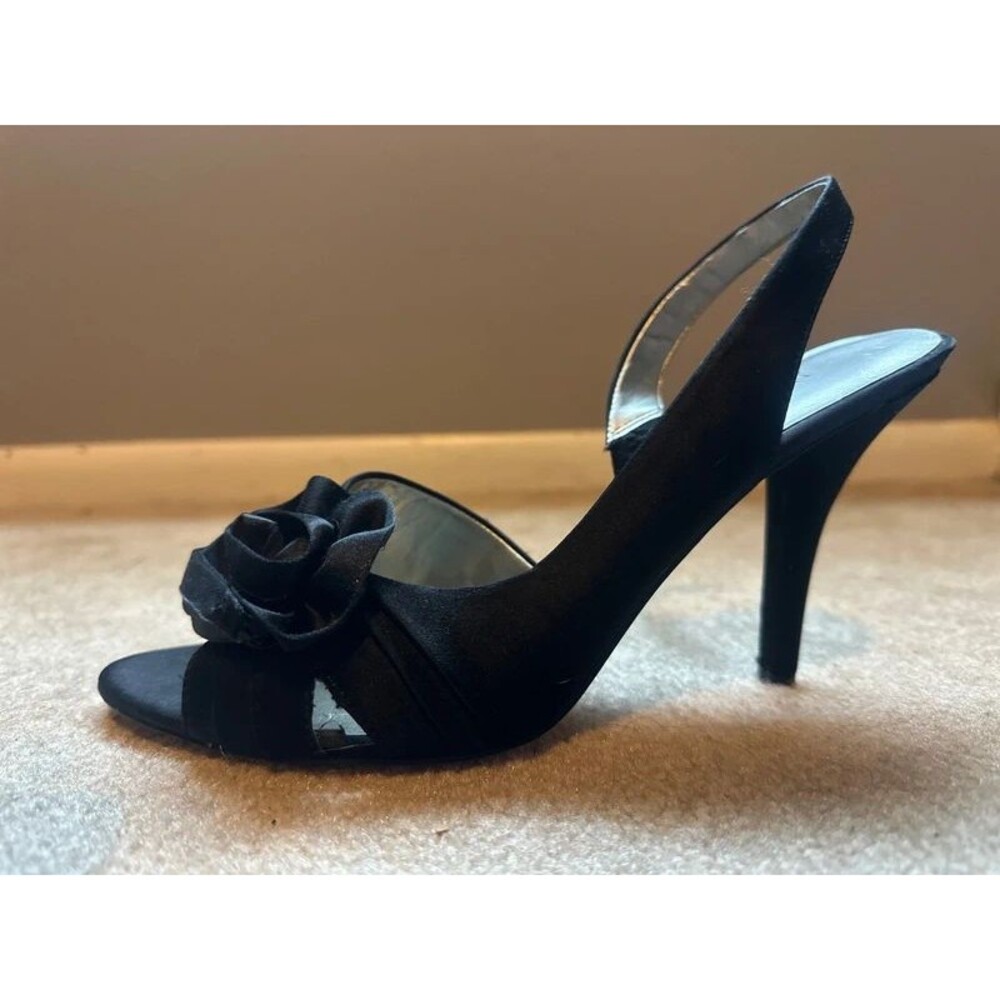 Black Satin heels